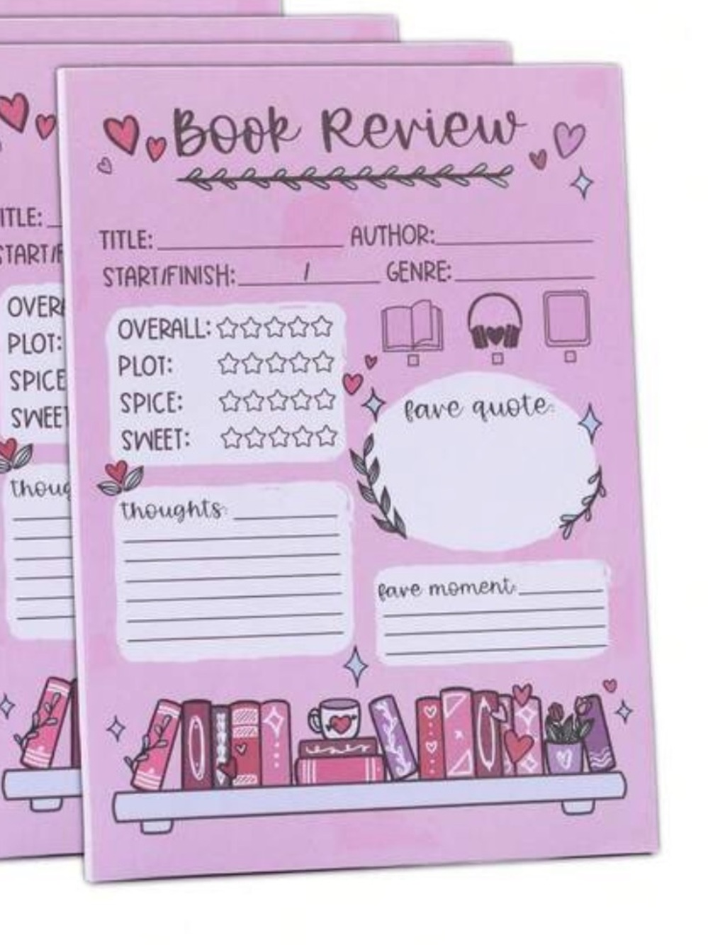 $3 Book Review Notepad $3 WITH ANY $10 ORDER OR MORE
